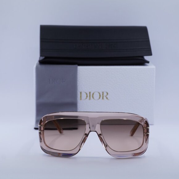 Dior DIORSIGNATURE M1U 40F1 Aviator Sunglasses - Transparent Pink/Roviex - Picture 3 of 10